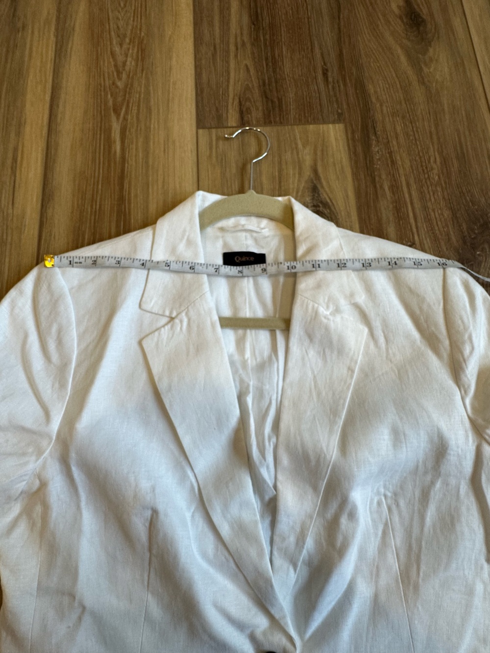 Quince 100% European Linen Structured Blazer in White Sz Medium - Picture 8 of 9